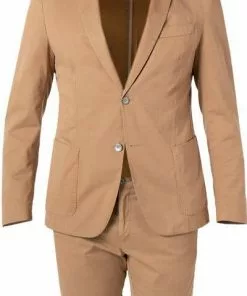 BOSS Anzug Hanry/Genius 50468855+50/260 Slim Fit, Baumwolle halbgefüttert, Beige -Anzüge & Westen Geschäft 384579 norm2
