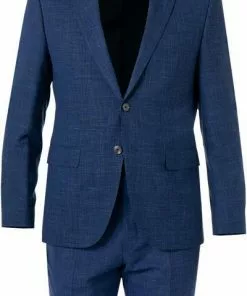BOSS Anzug Jasper/Leon 50469527+9508/404 Regular Fit, Wolle-Leinen, Dunkelblau meliert, Dunkelblau -Anzüge & Westen Geschäft 384604 norm2