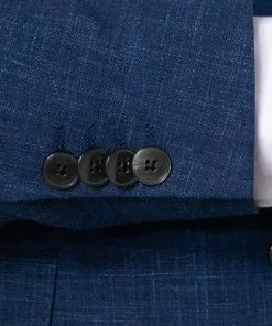 BOSS Anzug Jasper/Leon 50469527+9508/404 Regular Fit, Wolle-Leinen, Dunkelblau meliert, Dunkelblau -Anzüge & Westen Geschäft 384604 norm4