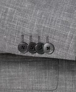 BOSS Anzug Jasper/Leon 50469527+9508/030 Regular Fit, Wolle-Leinen, Mittelgrau meliert, Mittelgrau -Anzüge & Westen Geschäft 384605 norm4