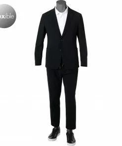 BOSS Anzug Hanry/Perin 50468847+8848/001 Anzug Hanry-Perin, Slim Fit, MIkrofaser-Stretch, Schwarz
