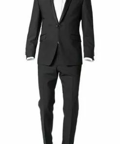 Wilvorst Smoking Diego Slimline 401201/01/50/622 Slim Line, Schurwolle, Schwarz gestreift