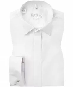 Botthof Smokinghemd weiss 37172/10 Regular Fit, Popeline, Weiß