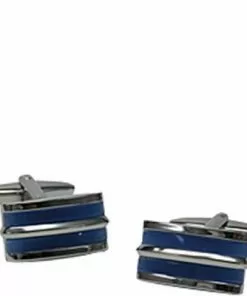 Starck Manschettenknöpfe AA48315Rn4 Metall, Silber-blau