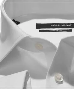 Seidensticker Modern Kent UMA 001007/01 Hemd, Modern Fit, Popeline, Weiß