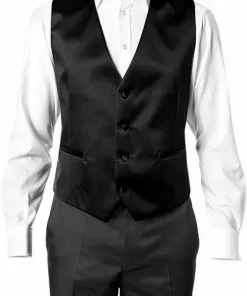 Wilvorst Smoking Weste schwarz 4150/01/40 Mikrofaser